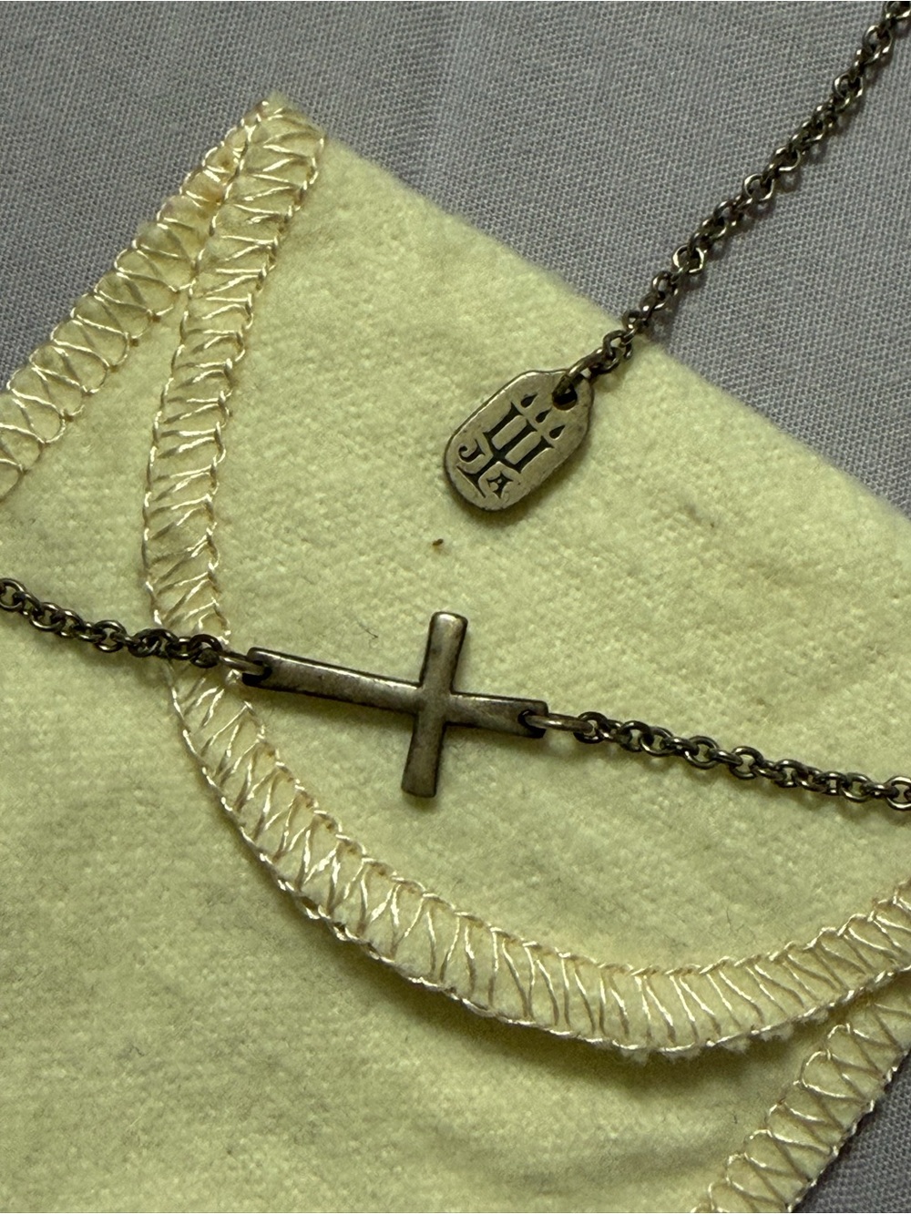 James Avery Silver Cross Pendant Necklace